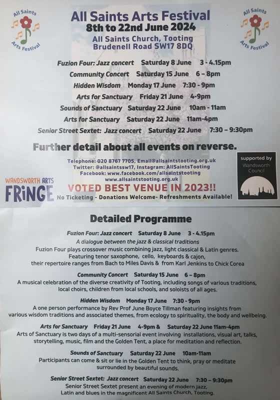 Wandsworth Arts Fringe, June 2024